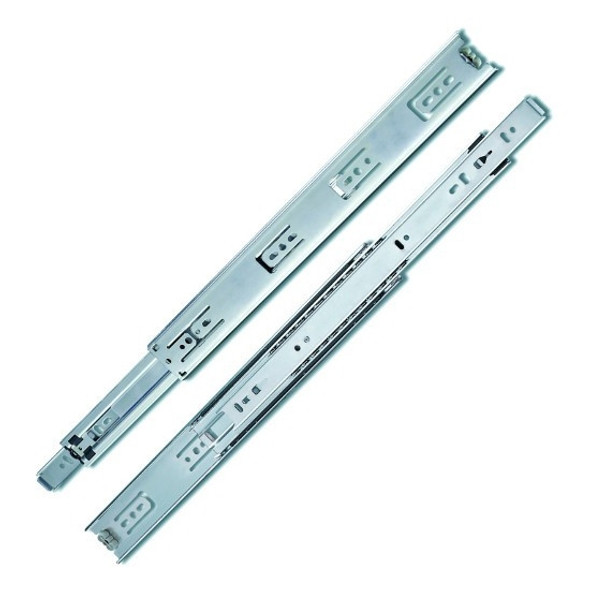 Full Extension Balling Bearing Drawer Slides with Overtravel, 100 Lb. Capacity