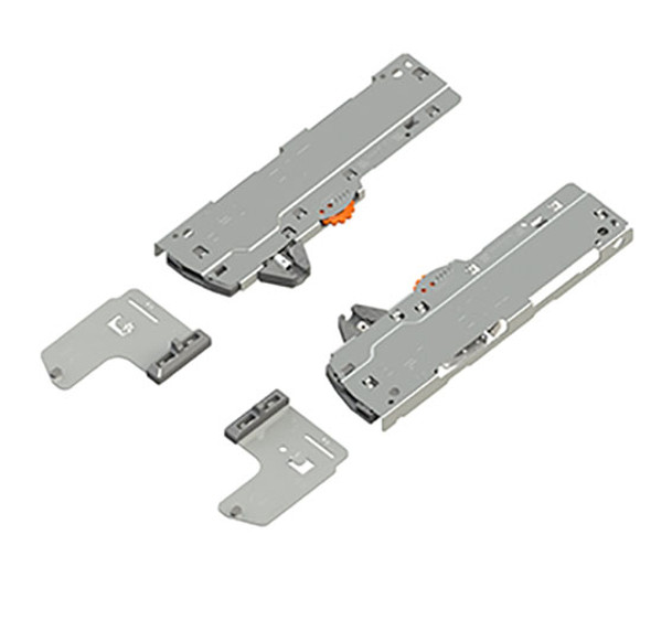 Tip-On BLUMOTION Unit and Trigger, Left and Right L1 Unit For 44-88 lbs, 15-21" Drawer Length