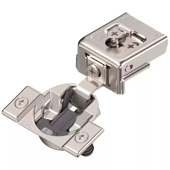 COMPACT CLIP 31C3 face frame hinges, 110 Degrees opening,  (1/2" cup depth), 1" overlay, Press-in Ni