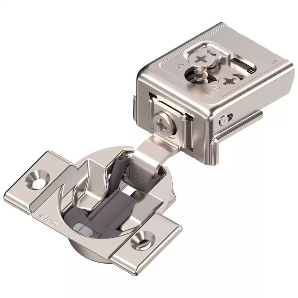 COMPACT CLIP 31C3 face frame hinges, 110 Degrees opening,  (1/2" cup depth), 1" overlay, Screw-on Nickel