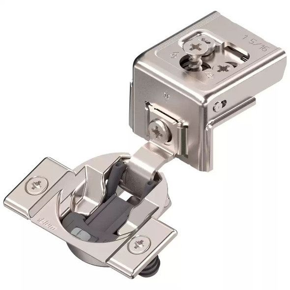 COMPACT CLIP 31C3 face frame hinges,110 Degrees opening,  (1/2" cup depth),1-5/16" overlay, Press-in