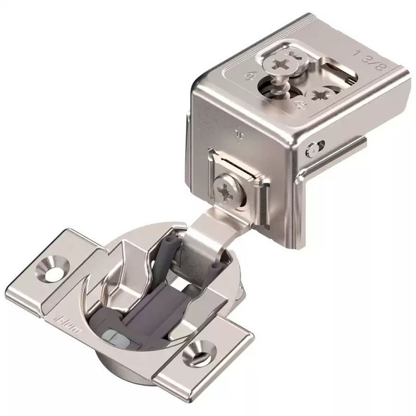 COMPACT CLIP 31C3 face frame hinges, 110 Degrees opening,  (1/2" cup depth),1-3/8" overlay, Screw-on