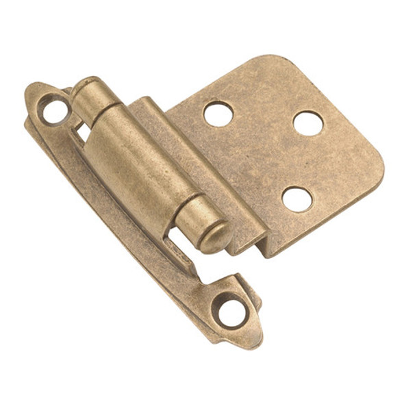 Hinge Steel Self Closing 3/8'' Offset Antique Brass