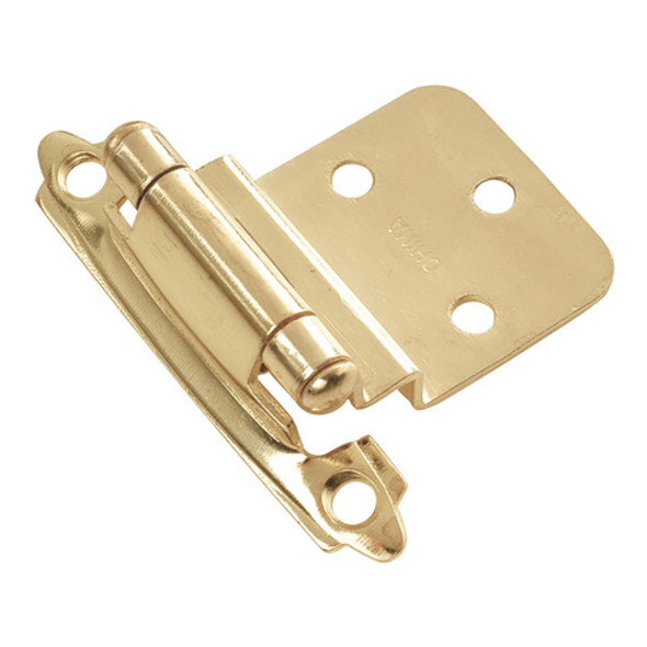 Hinge Steel Self Closing 3/8'' Offset Polished Brass