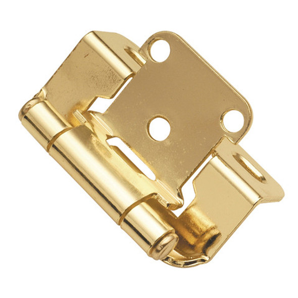 Hinge Steel Partial Wrap Polished Brass