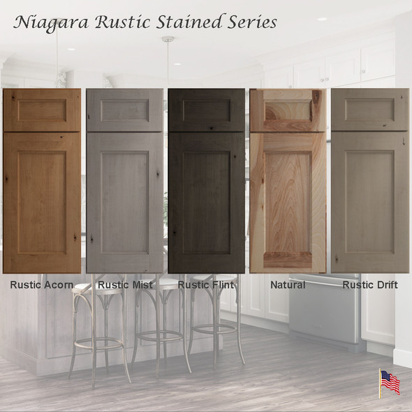 Niagara Rustic Stained Assembled Cabinet Series by Legend