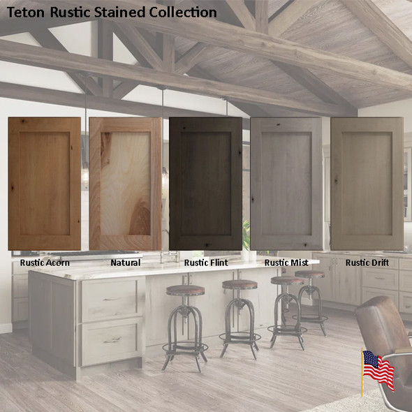 Teton Rustic Stained Wood Assembled Cabinets by Legend